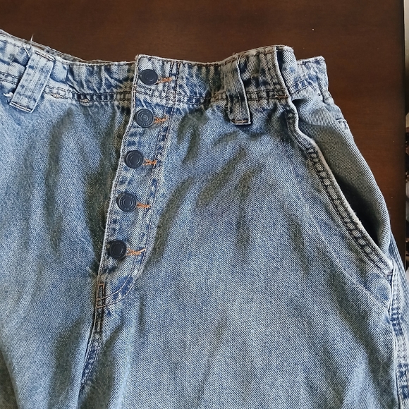 FREE PEOPLE Newbies Solid Wide Leg Slouchy Jeans Large We The Free - Picture 5 of 11